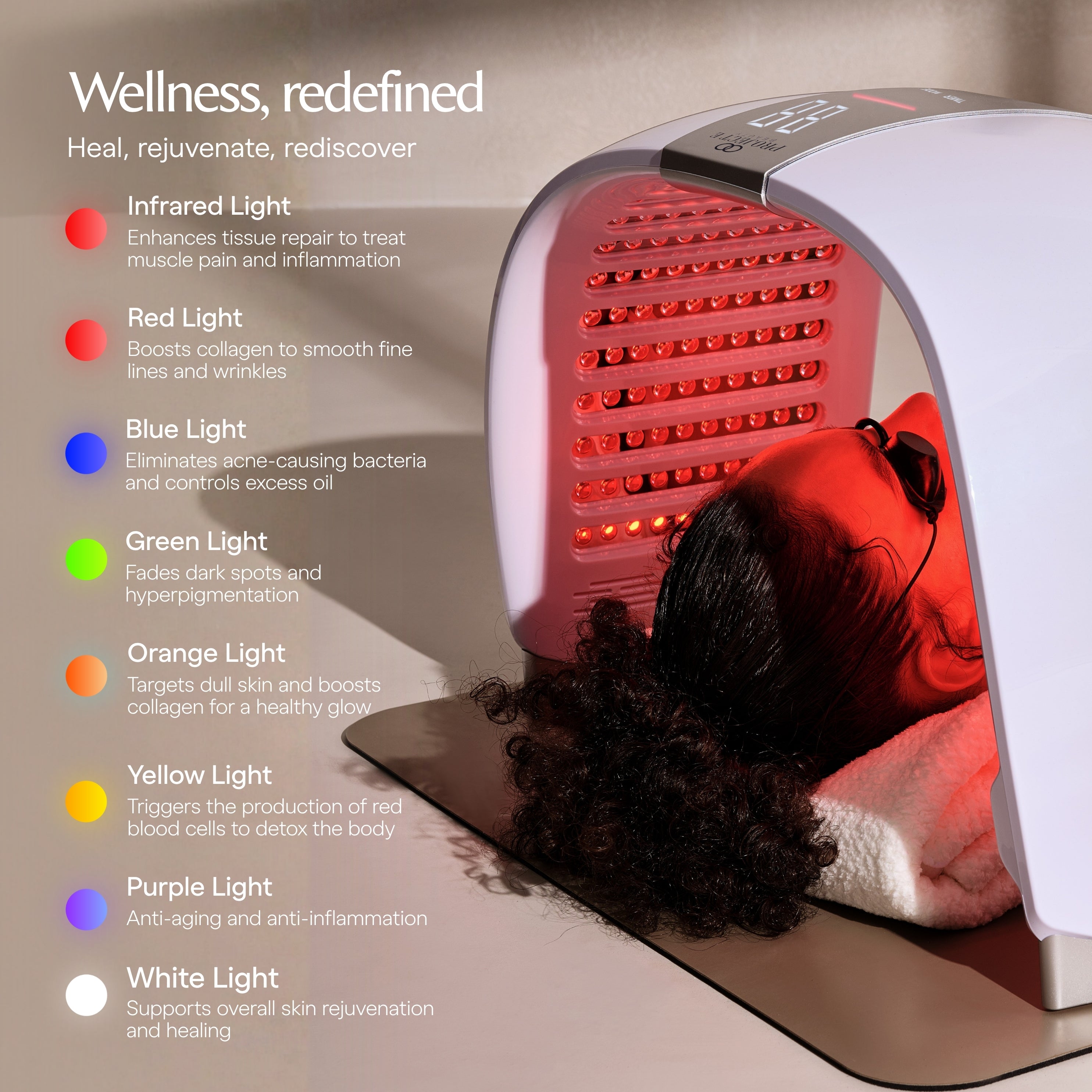 LumaLux Dome | Face & Body LED Red Light Therapy Device - Project E Beauty